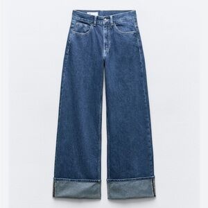 Zara high waisted cuff jeans NWT